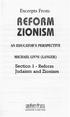 Excerpts From: REFOR ZIONISM AN EDUCATOR'S PERSPECTIVE MICHAEL LIVNI (LANGER) Section 1 -Reform Judaism and Zionism JERUSALEM + NEW YORK
