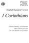 English Standard Version. 1 Corinthians OVERCOMING DIVISIONS AND DIFFICULTIES IN THE BODY OF CHRIST