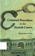 Criminal Procedure. Syariah Courts. in the. Shamrahayu A Aziz