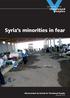 Syria's minorities in fear