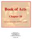 Book of Acts. Chapter 10. Conversion of Cornelius, the Roman centurion