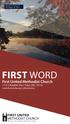 Volume 9 Issue 47 November 22, 2017 FIRST WORD. First United Methodist Church 1115 S Boulder Ave Tulsa, OK
