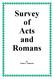 Survey of Acts and Romans. by Duane L. Anderson