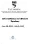 International Graduates Seminar