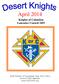 April Knights of Columbus Lancaster Council Tenth Edition of Columbian Year Council 2455 Website: