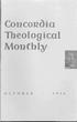 Concoll{)ia Theological Monthly