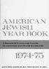 AMERICAN WISH EAR BOOK. A Record of Events arid Trends in American and World Jewish Life