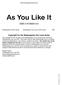 As You Like It ISBN Shakespeare 22,976 words Shakespeare Out Loud 16,972 words 69%
