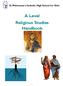 St Philomena s Catholic High School for Girls. A Level Religious Studies Handbook