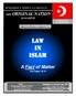 LAW IN ISLAM. A Fact of Matter. A Journal of Muslim Thought. See Pages 18-19