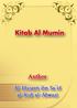 Kitab Al Mumin. Author : Al Husayn ibn Sa`id al Kufi al Ahwazi