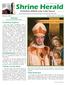 Shrine Herald. Bearings. Archbishop Vigneron. Parish Mardi gras.