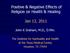 Positive & Negative Effects of Religion on Health & Healing. Jan 13, 2011