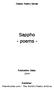 Classic Poetry Series. Sappho - poems - Publication Date: Publisher: Poemhunter.com - The World's Poetry Archive