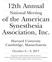 12th Annual National Meeting. of the American Synesthesia Association, Inc.