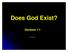 Does God Exist? Genesis 1:1