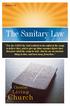 The Sanitary Law. Church. Living