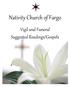 Nativity Church of Fargo. Vigil and Funeral Suggested Readings/Gospels