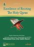 Excellence of Reciting. The Holy Quran