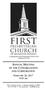 A congregation of the Presbyterian Church (USA) Organized in 1855 FEBRUARY 26, :30 AM
