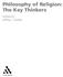 Philosophy of Religion: The Key Thinkers. Edited by Jeffrey J. Jordan