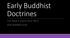 Early Buddhist Doctrines VEN NYANATILOKA