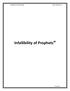 Infallibility of Prophets as