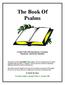 The Book Of Psalms. A Study Guide With Introductory Comments, Summaries, And Review Questions