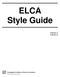 ELCA Style Guide. Version 3 Fall 2014