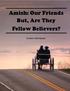 Amish: Our Friends But, Are They Fellow Believers?