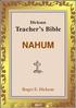 NAHUM. Teacher s Bible. Dickson. Roger E. Dickson. 1 Dickson Teacher s Bible. Nahum