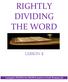 RIGHTLY DIVIDING THE WORD
