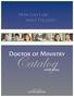 HOW CAN I USE WHAT I VE GOT? Doctor of Ministry