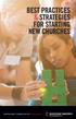 BEST PRACTICES & STRATEGIES FOR STARTING NEW CHURCHES