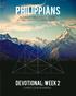 philippians devotional: week 2 SUMMER PREACHING SERIES AT MBC MONTGOMERY COUNTY CHRIST OUR EXAMPLE