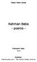 Rahman Baba - poems -