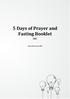 5 Days of Prayer and Fasting Booklet SBC