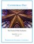 Cathedral Day. The Festival Holy Eucharist. Washington National Cathedral. September 24, :15 am