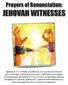 JEHOVAH WITNESSES. Prayers of Renunciation: