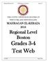 Regional Level Boston Grades 3-4 Test Web