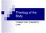 Theology of the Body. Chapter One: Created for Love