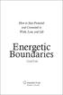 How to Stay Protected and Connected in Work, Love, and Life. Energetic. Boundaries. Cyndi Dale. Boulder, Colorado
