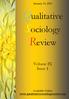 January 31, Qualitative. Sociology Review. Volume IX Issue 1. Available Online