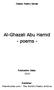 Al-Ghazali Abu Hamid - poems -