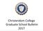 Christendom College Graduate School Bulletin 2017