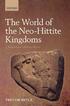 THE WORLD OF THE NEO-HITTITE KINGDOMS
