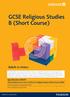 GCSE Religious Studies B (Short Course)