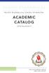 PACIFIC EVANGELICAL SCHOOL of MINISTRY ACADEMIC CATALOG
