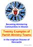 Becoming Ministering Communities in Mission. Twenty Examples of Parish Ministry Teams. in the Anglican Diocese of Newcastle