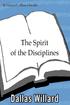 THE SPIRIT OF THE DISCIPLINES